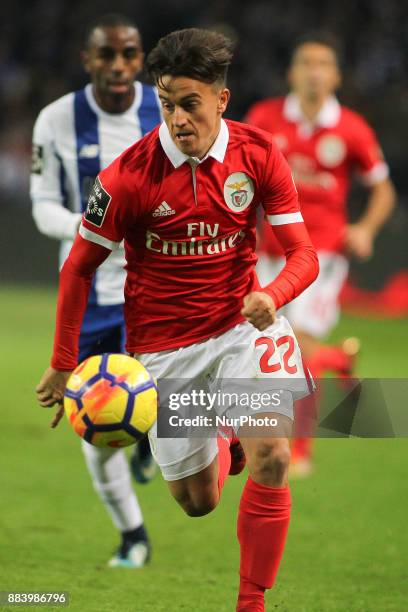 Benfica's Argentinian forward Franco Cervi during the Premier League 2016/17 match between FC Porto and SL Benfica, at Dragao Stadium in Porto on...