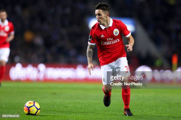 Benfica's Spanish defender Alex Grimaldo in action during the Premier League 2016/17 match between FC Porto and SL Benfica, at Dragao Stadium in...