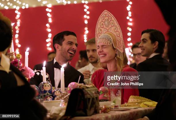 Oxfordshire, ENGLAND Imran Amed and Natalia Vodianova at the gala dinner during #BoFVOICES on December 1, 2017 in Oxfordshire, England.