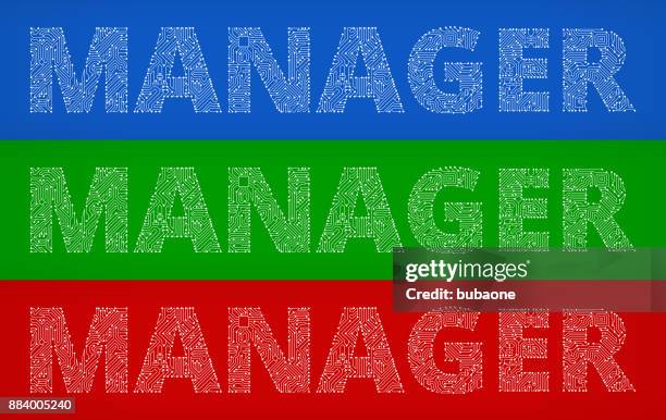 manager circuit board color vector backgrounds. - electrical grid worker stock illustrations
