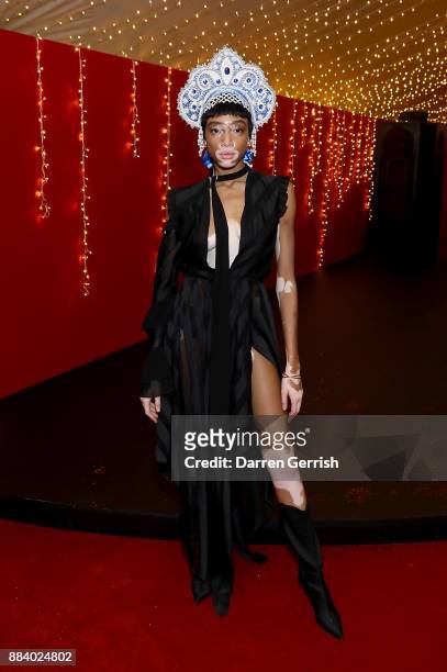 Oxfordshire, ENGLAND Winnie Harlow attends the gala dinner during #BoFVOICES on December 1, 2017 in Oxfordshire, England.