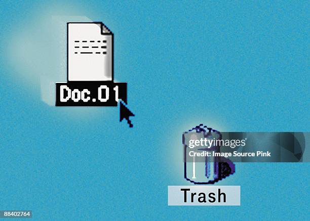 deleting document - wastepaper basket stock pictures, royalty-free photos & images