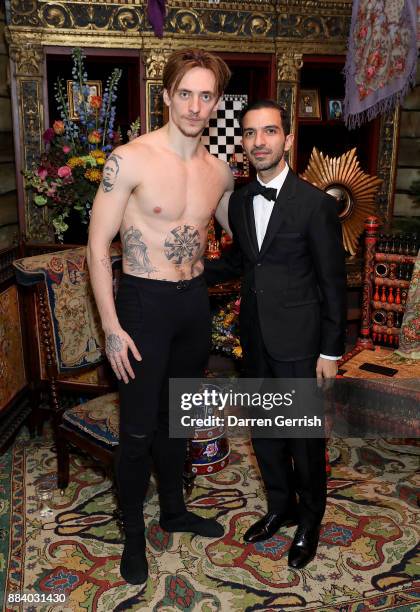 Oxfordshire, ENGLAND Sergei Polunin and Imran Amed attend the gala dinner during #BoFVOICES on December 1, 2017 in Oxfordshire, England.