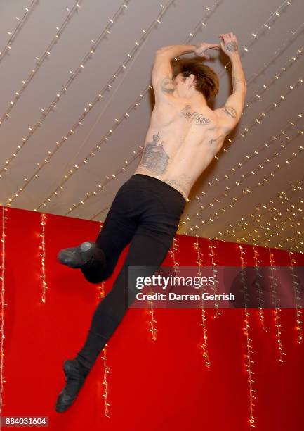 Oxfordshire, ENGLAND Sergei Polunin performs at the gala dinner during #BoFVOICES on December 1, 2017 in Oxfordshire, England.