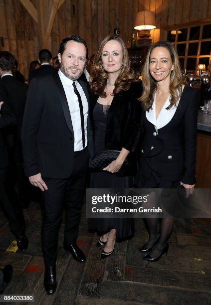 Oxfordshire, ENGLAND Alexandre de Betak, Lucy Yeomans and guest attend the gala dinner during #BoFVOICES on December 1, 2017 in Oxfordshire, England.