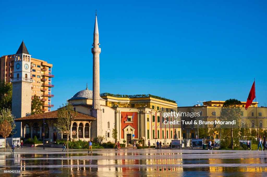 Albania, Tirana, Skanderbeg square