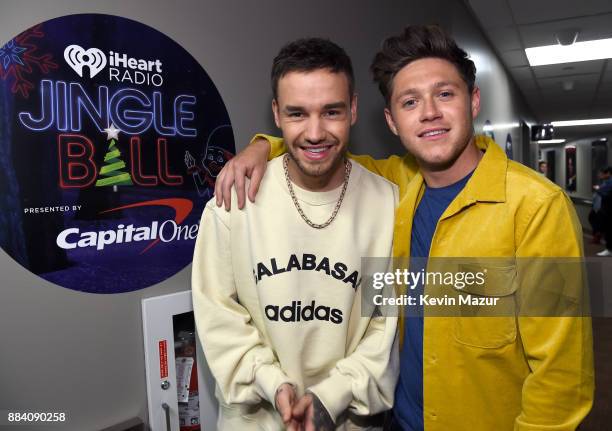 Liam Payne and Niall Horan attend 102.7 KIIS FM's Jingle Ball 2017 presented by Capital One at The Forum on December 1, 2017 in Inglewood, California.