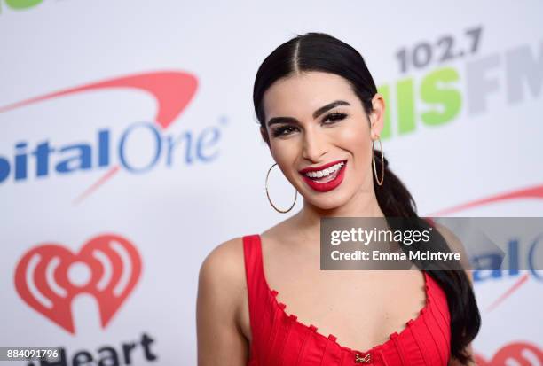 Ashley Iaconetti poses in the press room during 102.7 KIIS FM's Jingle Ball 2017 presented by Capital One at The Forum on December 1, 2017 in...