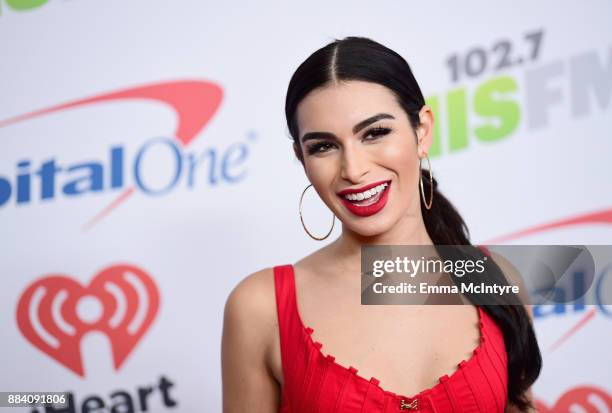 Ashley Iaconetti poses in the press room during 102.7 KIIS FM's Jingle Ball 2017 presented by Capital One at The Forum on December 1, 2017 in...