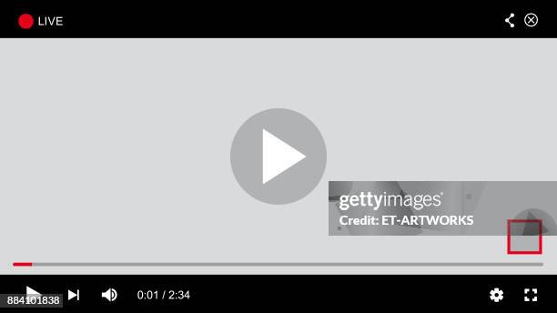 ilustrações, clipart, desenhos animados e ícones de web player - vetor - câmera de vídeo