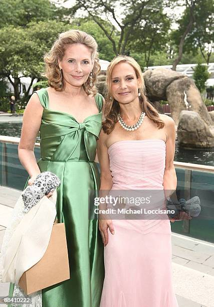 Allison Stern and Elyssa Kellerman attend the celebration of the snow leopards new home hosted by the Wildlife Conservation Society at the Central...