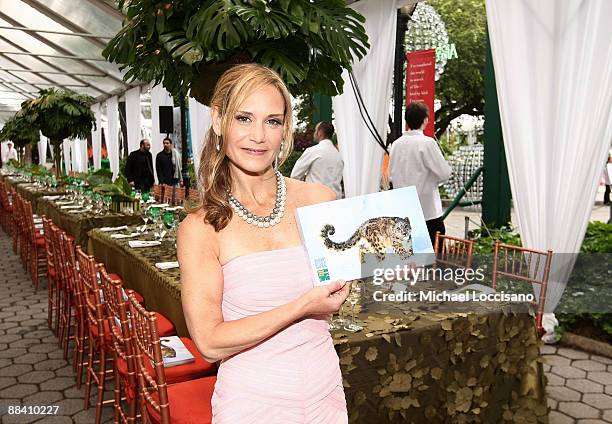 Elyssa Kellerman attends the celebration of the snow leopards new home hosted by the Wildlife Conservation Society at the Central Park Zoo on June...