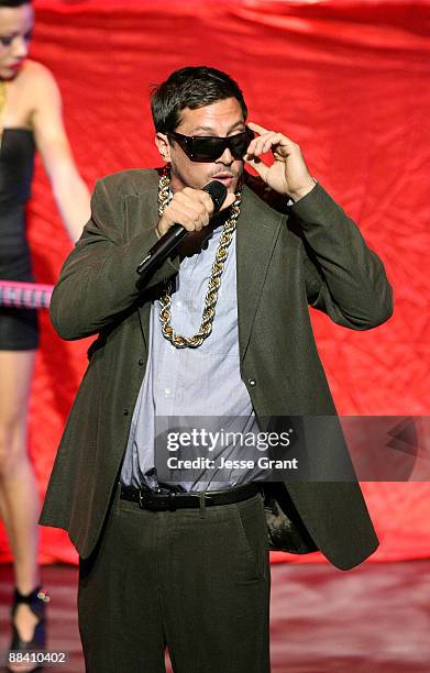 Singer Simon Rex aka "Dirt Nasty" performs onstage at Hollywood Life's 11th Annual Young Hollywood Awards at The Eli and Edythe Broad Stage on June...