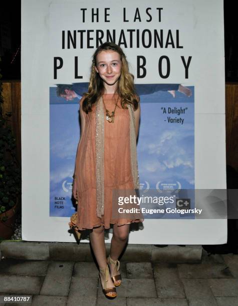 India Ennenga attends the after party for the premiere of "The Last International Playboy" at Hudson Terrace on June 10, 2009 in New York City.