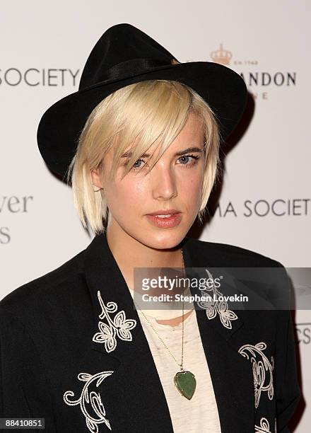 Model Agyness Deyn attends a screening of "Whatever Works" hosted by the Cinema Society and The New Yorker at Regal Cinema Battery Park June 10, 2009...