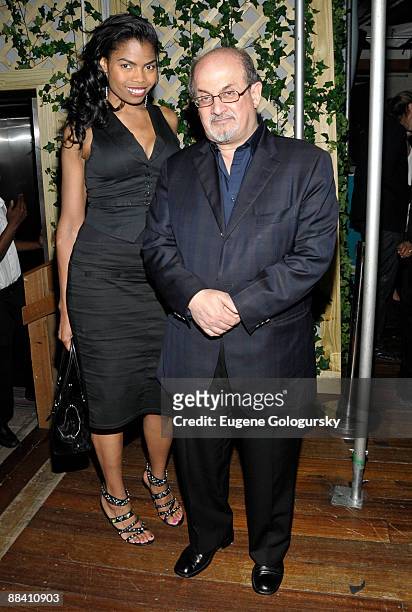 Pia Glenn and Salman Rushdie attend the after party for the premiere of "The Last International Playboy" at Hudson Terrace on June 10, 2009 in New...