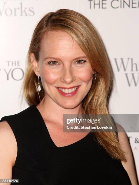 Actress Amy Ryan attends a screening of "Whatever Works" hosted by the Cinema Society and The New Yorker at Regal Cinema Battery Park June 10, 2009...