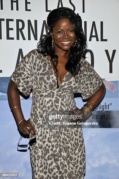 Abiola Abrams attends "The Last International Playboy" premiere at AMC Empire 25 on June 10, 2009 in New York City.