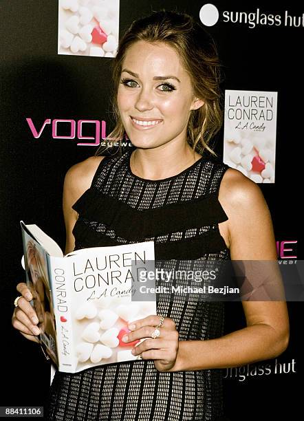 Television personality Lauren Conrad attends her "L.A. Candy" book launch party at the Thompson Hotel June 10, 2009 in Beverly Hills, California.
