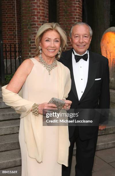 Adrienne Vittadinni and Gianluigi Vittadinni attend the celebration of the snow leopards new home hosted by the Wildlife Conservation Society at the...