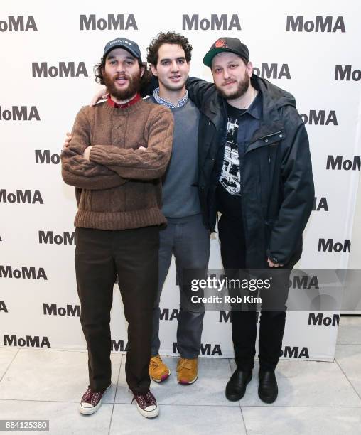 Joshua Safdie, Ben Safdie and Daniel Lopatin attend MoMA's Contenders Screening of "Good Time" at MoMA on December 1, 2017 in New York City.