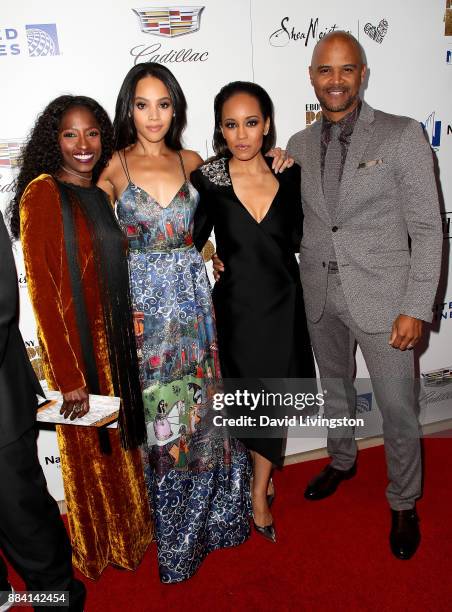 Actresses Rutina Wesley, Bianca Lawson, Dawn-Lyen Gardner, and actor Dondre Whitfield attend Ebony Magazine's Ebony's Power 100 Gala at The Beverly...