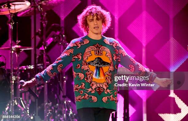 Trevor Dahl of Cheat Codes performs onstage during 102.7 KIIS FM's Jingle Ball 2017 presented by Capital One at The Forum on December 1, 2017 in...