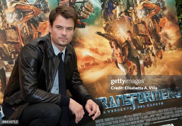 Actor Josh Duhamel attends 'Transformers: Revenge Of The Fallen' photocall at Hassler Hotel on June 11, 2009 in Rome, Italy.