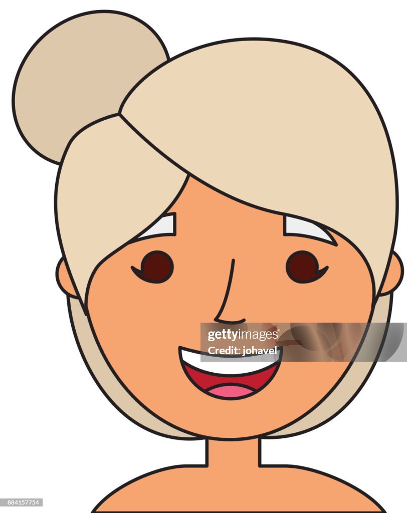 Old Woman Face Lady Grandma Cartoon High-Res Vector Graphic - Getty Images