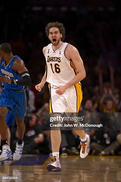 Finals: Los Angeles Lakers Pau Gasol on court during Game 2 vs Orlando Magic. Los Angeles, CA 6/7/2009 CREDIT: John W. McDonough