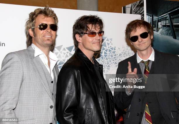 The Norwegian band a-ha attend a photocall at the Norwegian ambessy on June 11, 2009 in Berlin, Germany.