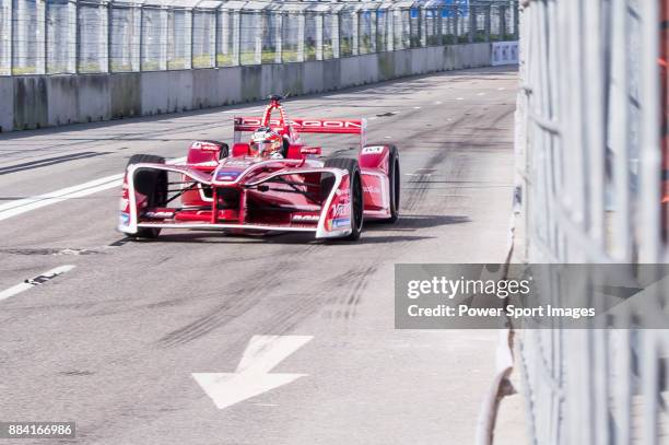 Jerome d'Ambrosio of Belgium from DRAGON competes in the Formula E Non-Qualifying Practice 2 during Formula E on December 2, 2017 in Hong Kong, Hong...