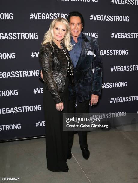 Kathleen McCrone and her husband, entertainer Wayne Newton, attend the Vegas Strong Benefit Concert at T-Mobile Arena to support victims of the...