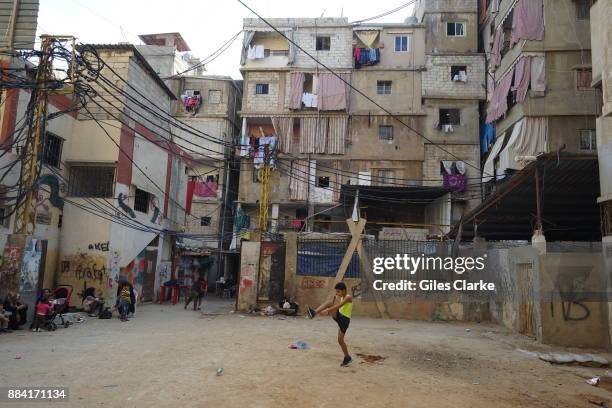 Daily life in the Shatila Refugee Camp on November 2, 2015. The camp was originally set up for Palestinian refugees in 1949. It is located in...