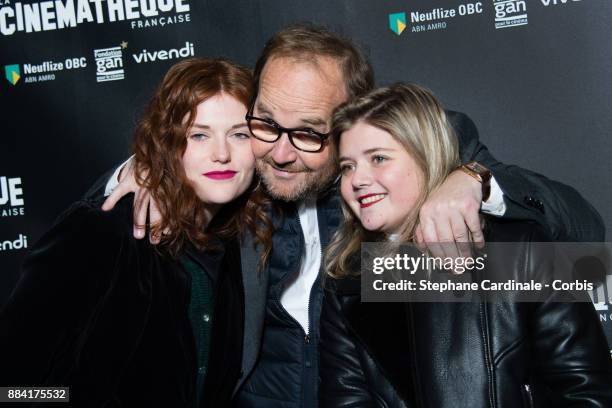 Actress of the movie Iris Bry, Director of the movie Xavier Beauvois and Actress of the movie Mathilde Viseux-Ely attend the "Les Gardiennes" Paris...