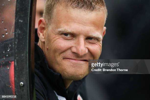 Wanderers Coach, Josep Gombau looks on during the round nine A-League match between the Western Sydney Wanderers and the Brisbane Roar at ANZ Stadium...