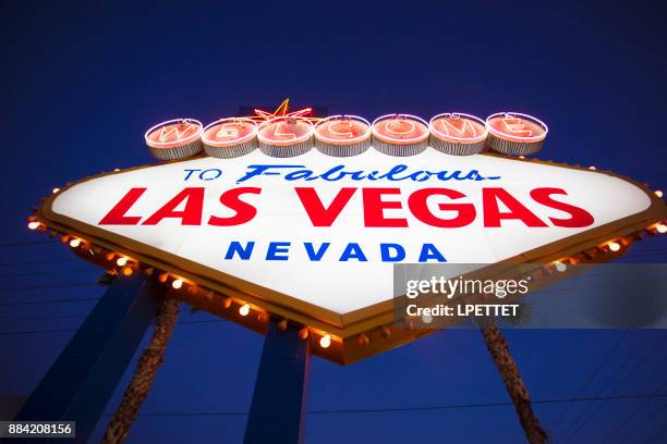las vegas-skylten - skylten welcome to fabulous las vegas nevada bildbanksfoton och bilder