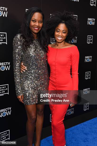 Gabby Shepard and India McGee attend AT&T Hello Lab's Mentorship Program Debuts Five Short Films - Red Carpet at Hammer Museum on December 1, 2017 in...