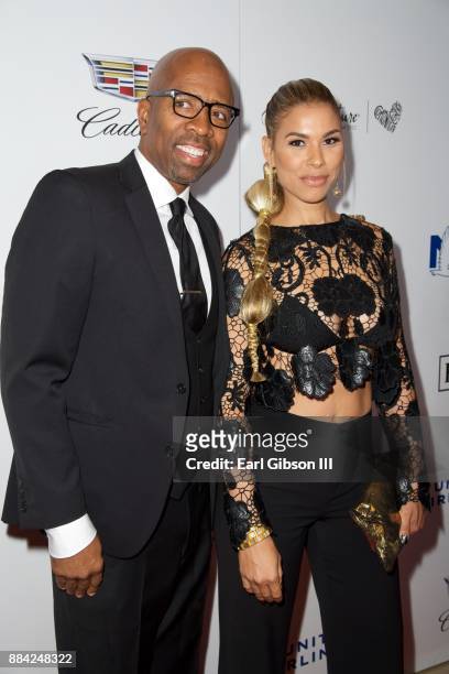 Former NBA player Kenny Smith and actress Gwendolyn Osborne-Smith attend Ebony Magazine's Ebony's Power 100 Gala at The Beverly Hilton Hotel on...