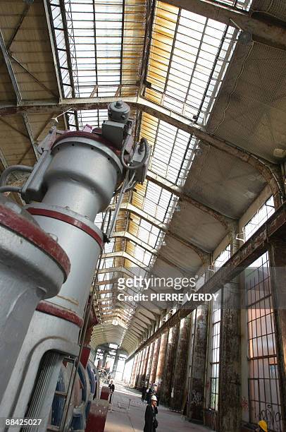Picture taken on June 11, 2009 in Saint-Denis, outside Paris, shows the former power station that will house his "Cite du Cinema" projected by French...