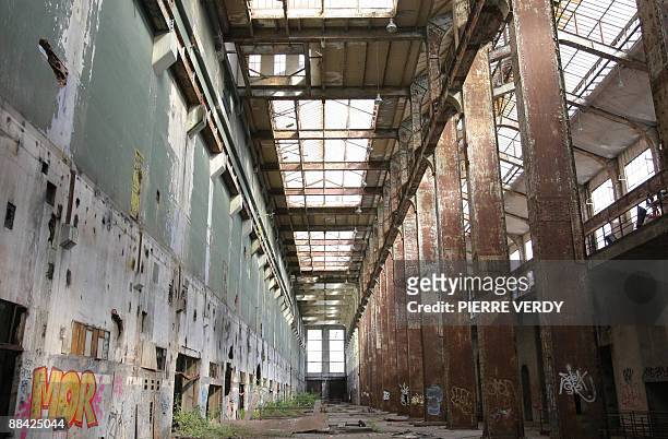Picture taken on June 11, 2009 in Saint-Denis, outside Paris, shows the former power station that will house French producer and director Luc...