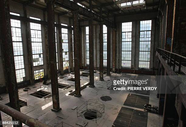 Picture taken on June 11, 2009 in Saint-Denis, outside Paris, shows the former power station that will house French producer and director Luc...
