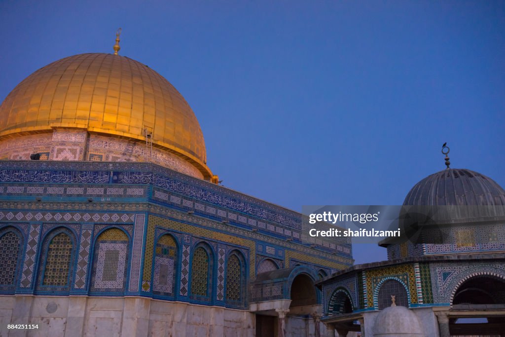 Dome of the Rock Islamic Mosque Temple Mount, Jerusalem.