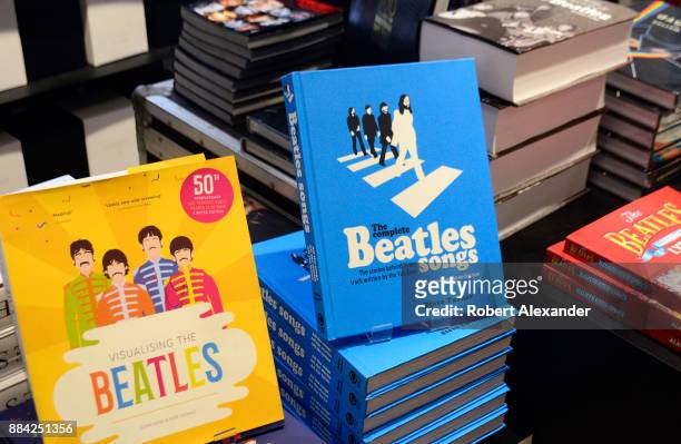 Souvenir books are among the Beatles-related items for sale at Abbey Road Shop, located near Abbey Road Studios in London, England, formerly known as...