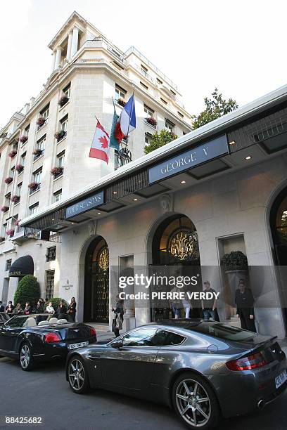 View taken on June 11, 2009 in Paris shows the front of the George V hotel where Saudi princess and wife of Saudi Interior Minister Maha Al-Sudairi...