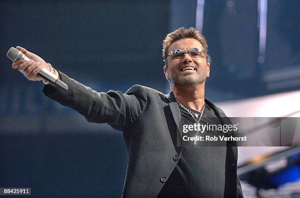 Photo of George Michael; performing live onstage at the Arena -
