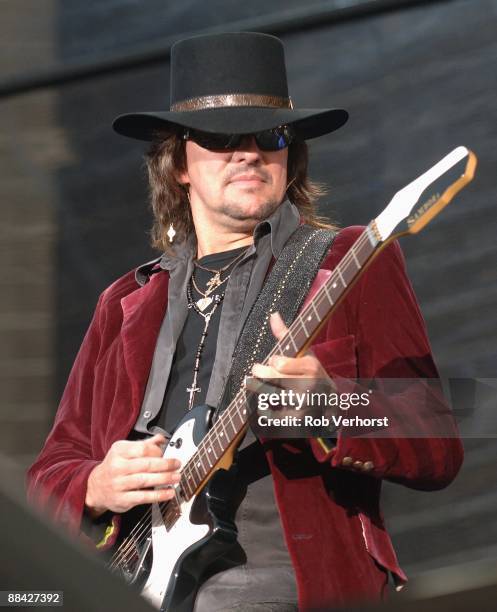 Photo of BON JOVI; Ritchie Sambora playing live at Goffert, Nijmegen