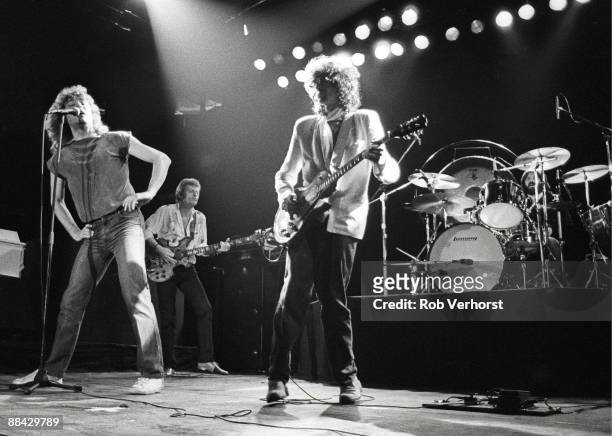 Photo of Jimmy PAGE and Robert PLANT and John BONHAM and LED ZEPPELIN, Robert Plant, Jean Paul Jones, Jimmy Page and John Bonham performing live on...