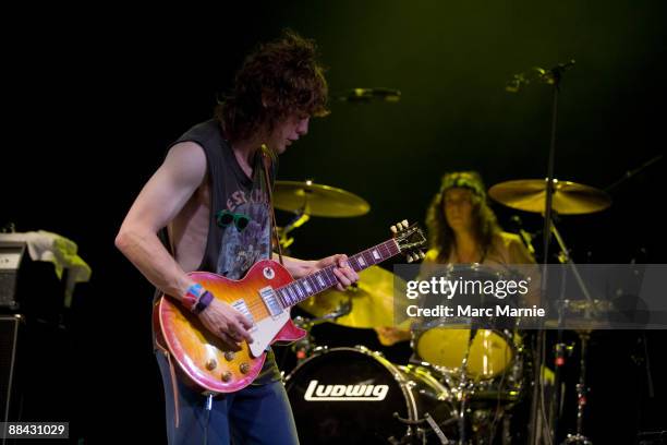 Photo of MGMT and Andrew VanWYNGARDEN, Andrew Van Wyngarden performing on stage in the Pet Sounds Arena