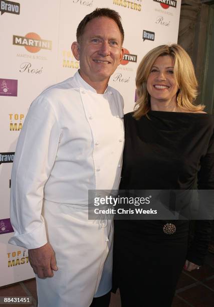 Chef Mark Peel of Campanile and Daphne Brogdon attend a premiere party for Top Chef Masters hosted by Martini and Rossi at Campanile on June 10, 2009...
